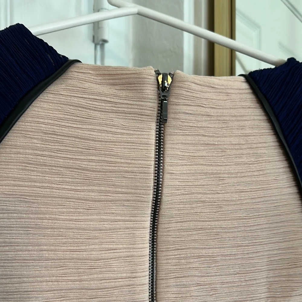Maeve Navy and Pink Textured Dress - Picture 4 of 4